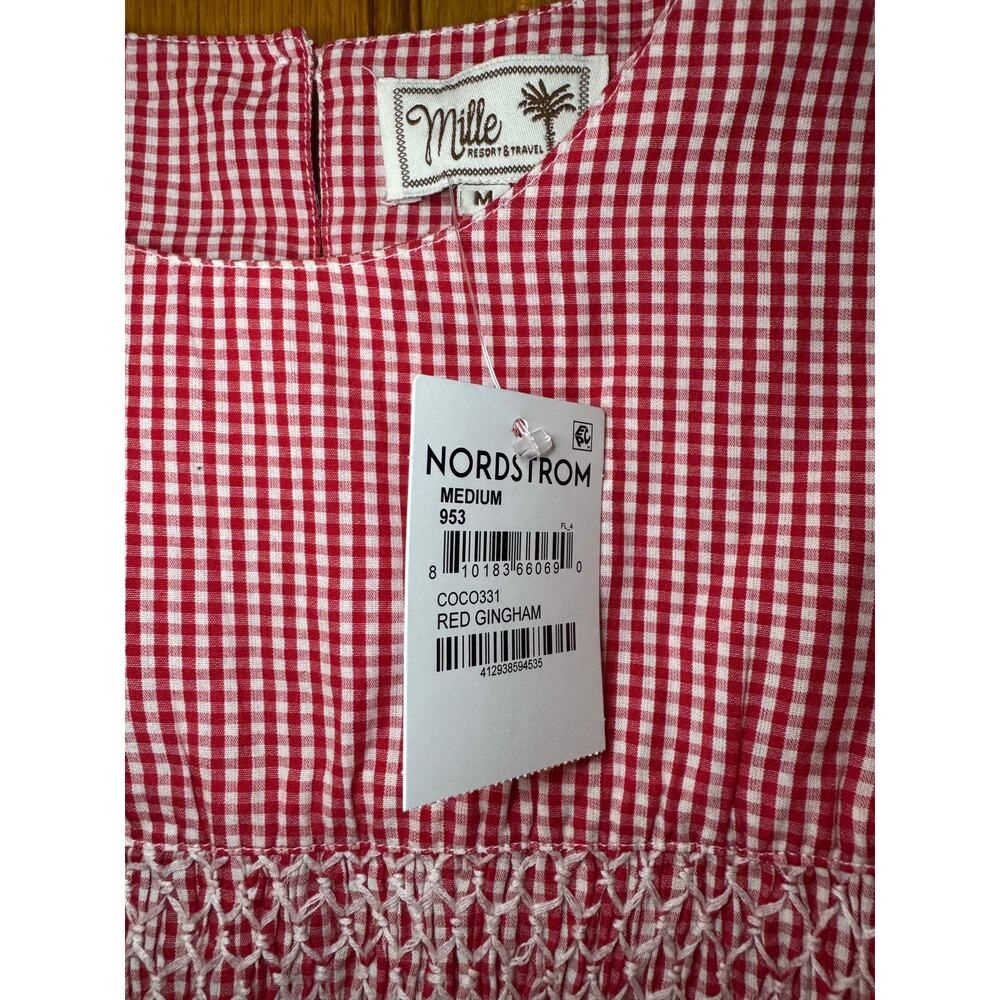 MILLE Coco Red Gingham Dress - Size Medium - New with Tags - Picture 4 of 6